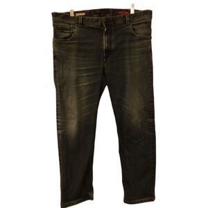 Alberto jeans mens 38x34 blue denim luxury T400 modern fit stone straight leg